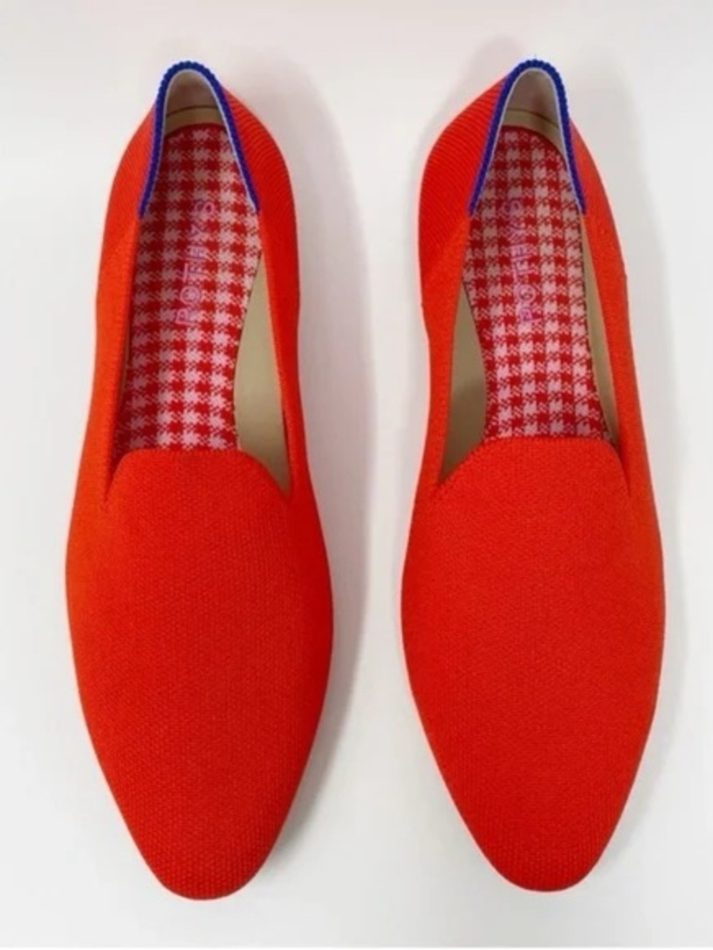 Rothy’s Poppy Bright Red Knit Slip-On Loafers